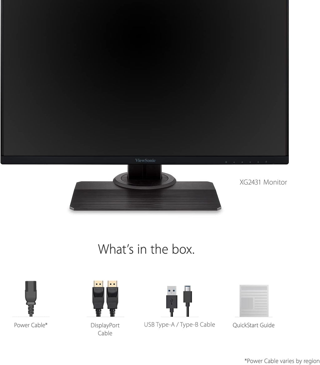 **Title:**  ViewSonic XG2431 24-Inch Full HD Gaming Monitor – 240Hz, 0.5ms Response Time, FreeSync Premium & G-SYNC Compatible, HDR400 Display
