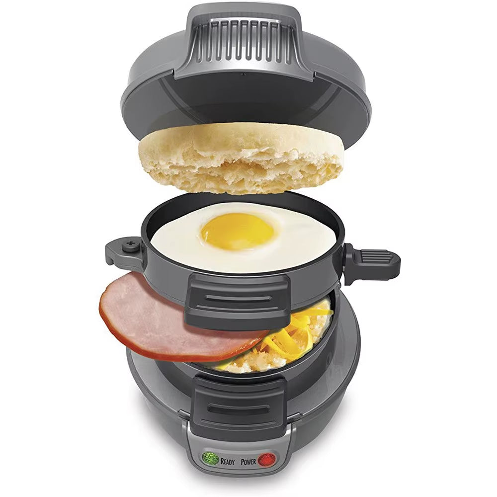 3-in-1 Electric Sandwich Maker, Burger Maker & Egg Cooker – 600W Non-Stick Breakfast Machine