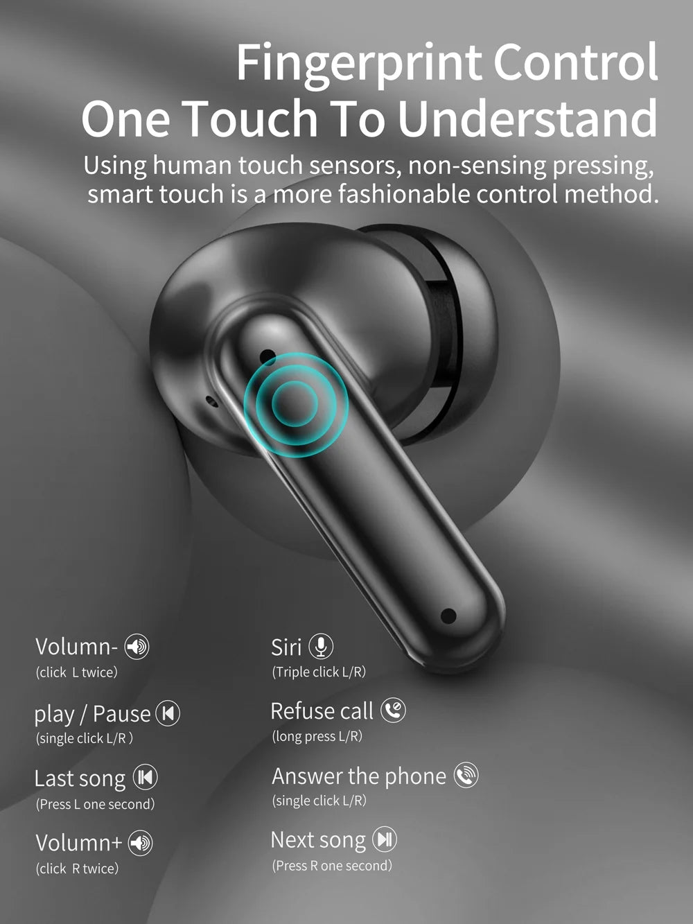 Wireless Bluetooth 5.3 Earbuds with LED Charging Case – 50 Hours Playtime