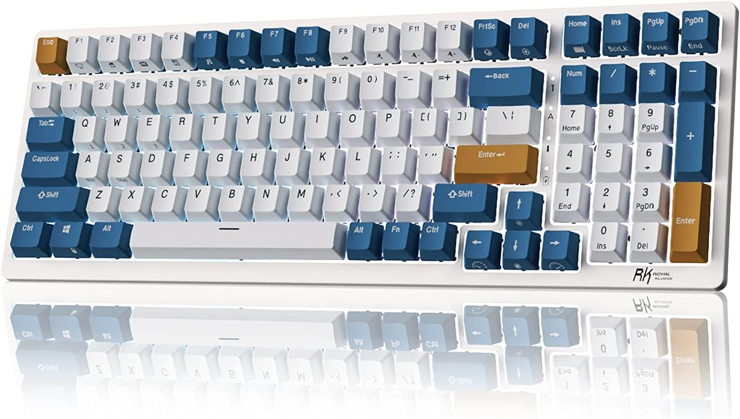**Title:**  RK ROYAL KLUDGE RK98 Wireless Mechanical Keyboard – 98% Layout, Hot-Swappable, Tri-Mode Connectivity, RGB Backlit with Brown Switches and Numpad