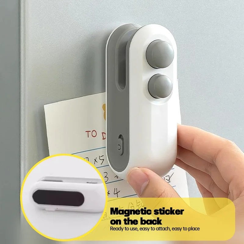 Mini 2-in-1 Rechargeable Bag Sealer & Cutter with Magnet – Keep Food Fresh Longer