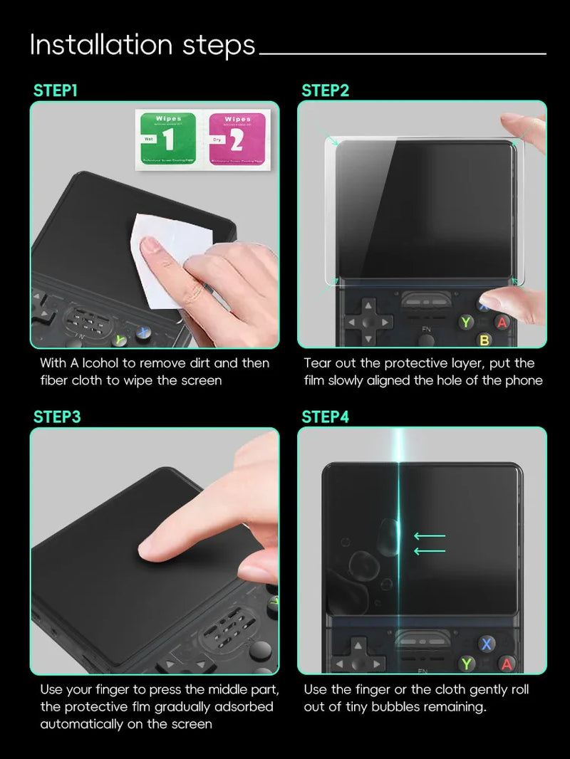 Tempered Glass Screen Protector for R36S Game Console – Anti-Scratch Protective Film for R36S, R35S & RGB20S