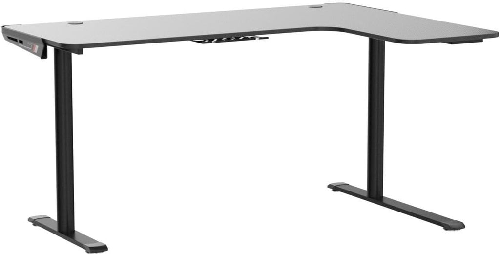L-Shaped Gaming Desk – 60-Inch Corner Computer Desk with Mouse Pad & Cable Management