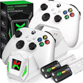 Dual Xbox Controller Charging Station with 2 Rechargeable Battery Packs – Compatible with Xbox Series X|S, Xbox One, and Elite Controllers