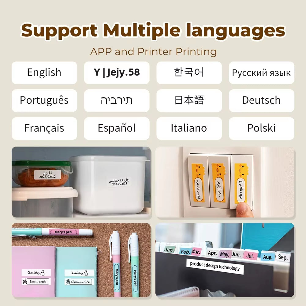 Phomemo Q30 Portable Bluetooth Label Maker – Wireless Thermal Sticker Printer with Custom Label Paper Support