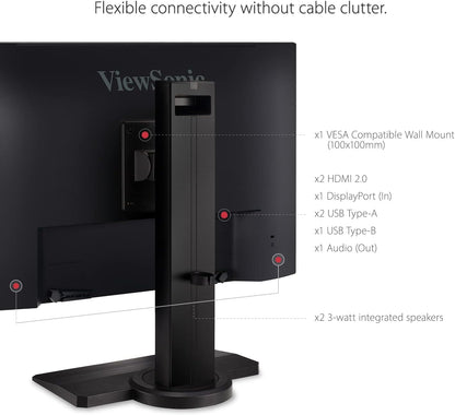 **Title:**  ViewSonic XG2431 24-Inch Full HD Gaming Monitor – 240Hz, 0.5ms Response Time, FreeSync Premium & G-SYNC Compatible, HDR400 Display