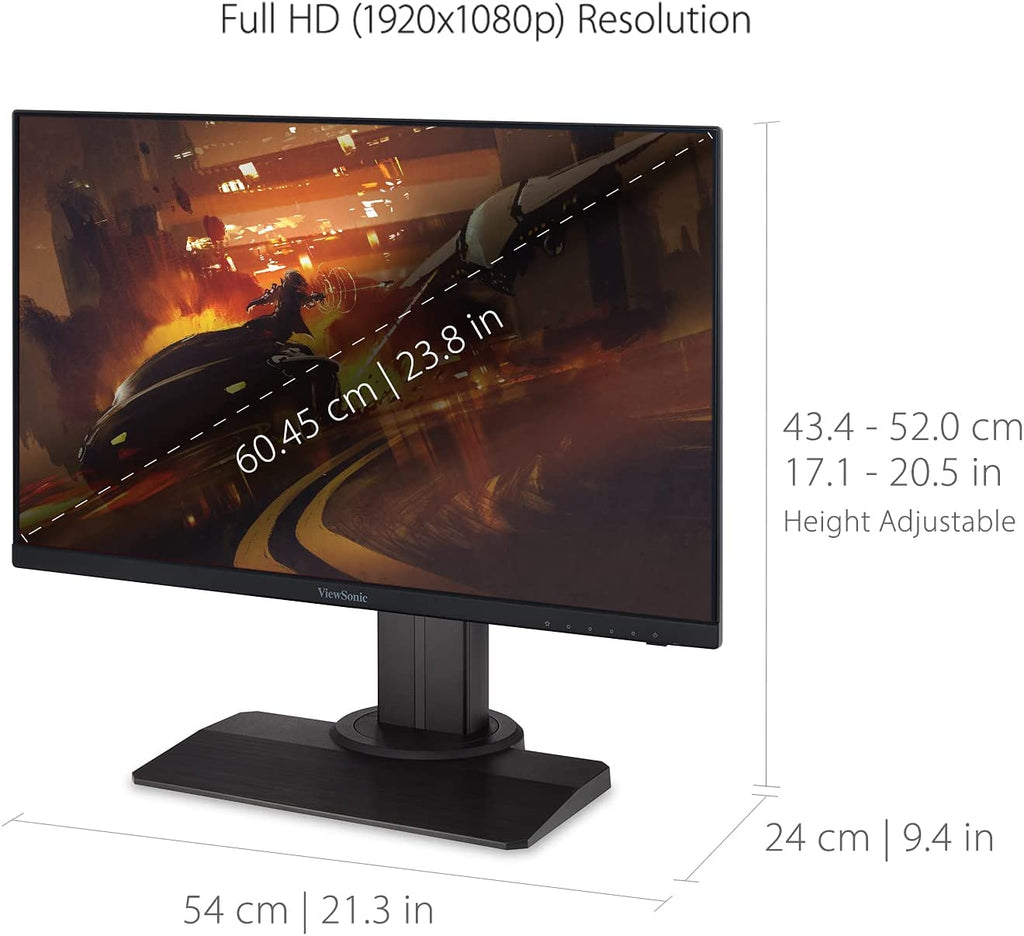 **Title:**  ViewSonic XG2431 24-Inch Full HD Gaming Monitor – 240Hz, 0.5ms Response Time, FreeSync Premium & G-SYNC Compatible, HDR400 Display