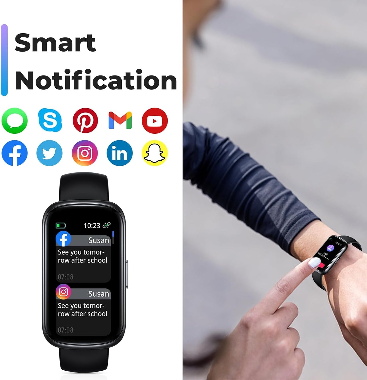 Fitness Tracker Smart Watch with 24/7 Health Monitoring