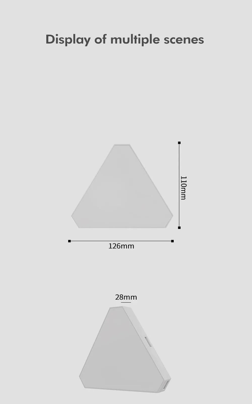 LED Triangular Quantum Lamp RGB Wall Lamp Smart Pickup Rhythm Background Light for Bedroom Bedside Night Light Office Decoration