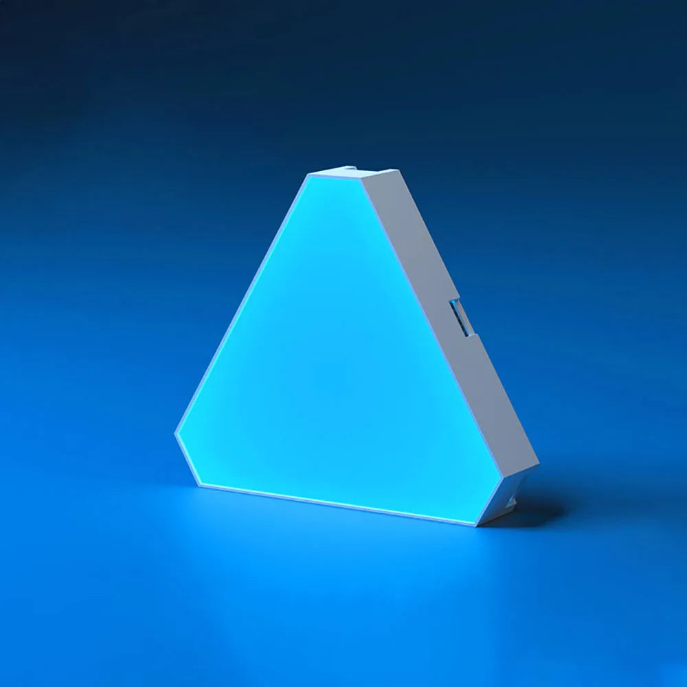 LED Triangular Quantum Lamp RGB Wall Lamp Smart Pickup Rhythm Background Light for Bedroom Bedside Night Light Office Decoration
