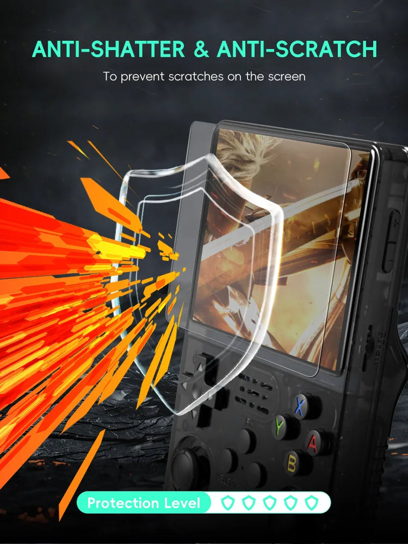 Tempered Glass Screen Protector for R36S Game Console – Anti-Scratch Protective Film for R36S, R35S & RGB20S