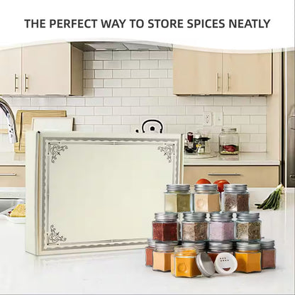 20-Pack Magnetic Glass Spice Jars with Shaker Lids & Labels – Organize Your Kitchen with Ease