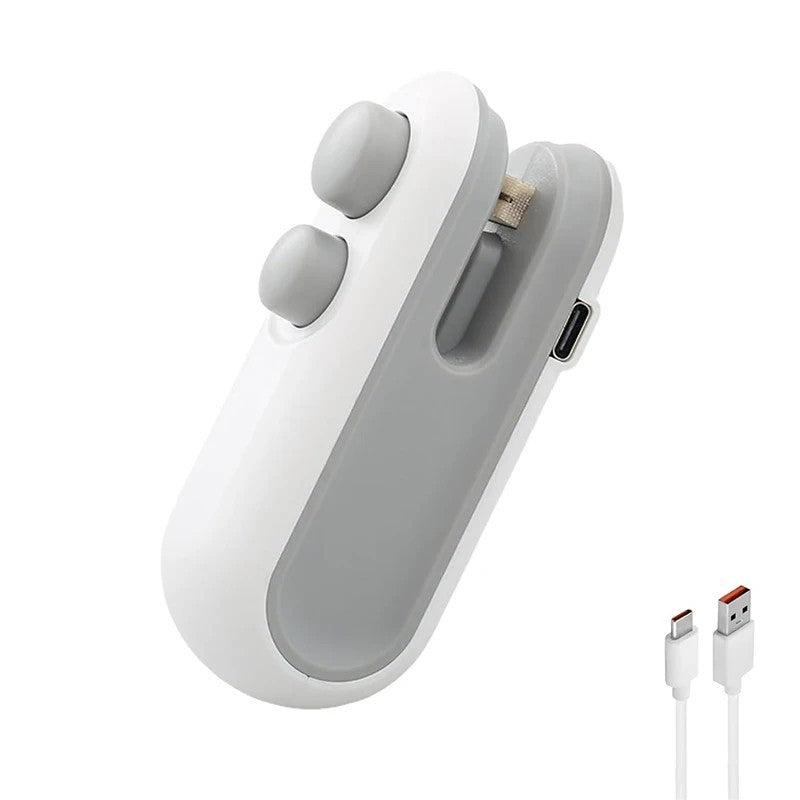 Mini 2-in-1 Rechargeable Bag Sealer & Cutter with Magnet – Keep Food Fresh Longer