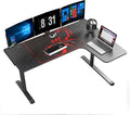 L-Shaped Gaming Desk – 60-Inch Corner Computer Desk with Mouse Pad & Cable Management