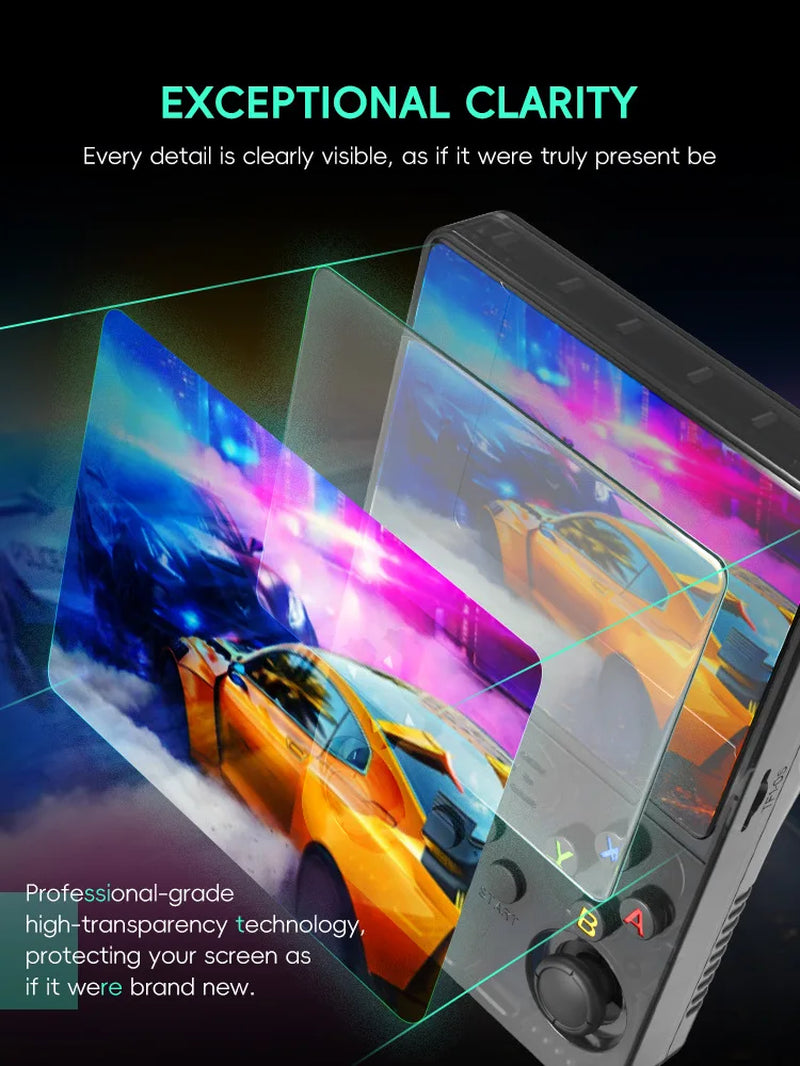 Tempered Glass Screen Protector for R36S Game Console – Anti-Scratch Protective Film for R36S, R35S & RGB20S